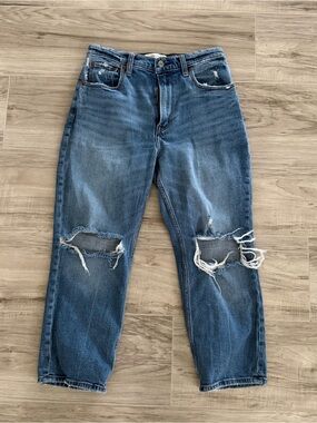 A&F Ankle Straight Ultra High Rise